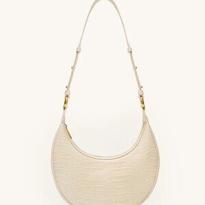 NWT JW PEI Carly Saddle Bag - Ivory Croc